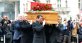 Tony Benn's coffin carried into Westminster church by his son