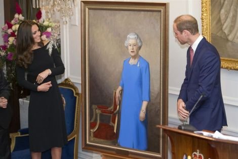 A new portrait of Queen Elizabeth unveiled by grandson