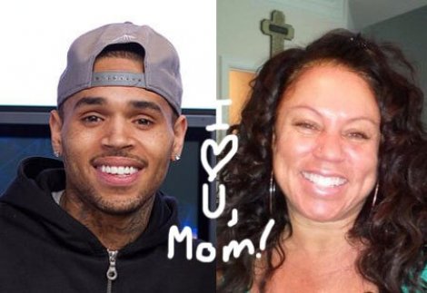 Chris Brown’s mom is glad he’s in jail