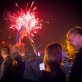 Fireworks after fights in Donetsk, Ukraine