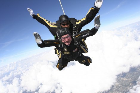 Bush senior skydives at 90