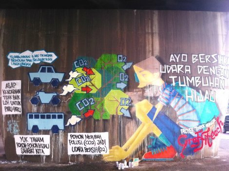 Educational graffittis for Indonesian street children
